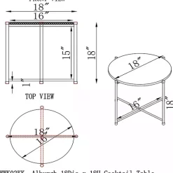 Gray Concrete Top Outdoor Cocktail Table