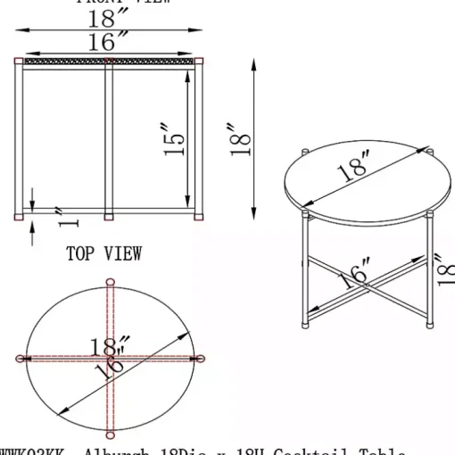 Gray Concrete Top Outdoor Cocktail Table