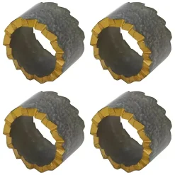 Gray Geode Artistry Napkin Rings, Set of 4