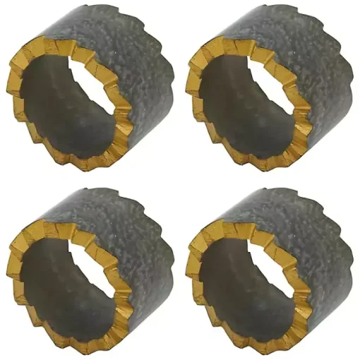 Gray Geode Artistry Napkin Rings, Set of 4
