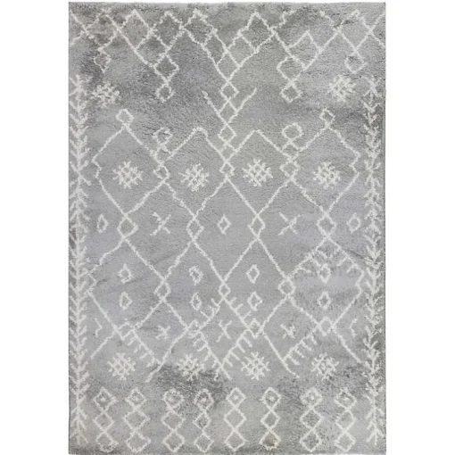 Gray Geometric Area Rug, 5x8