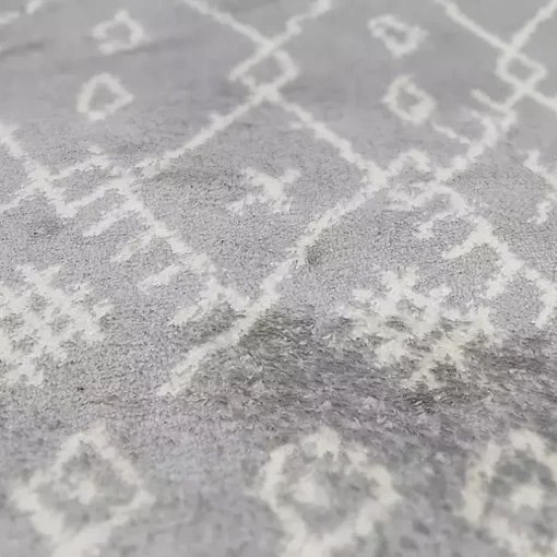 Gray Geometric Area Rug, 5x8