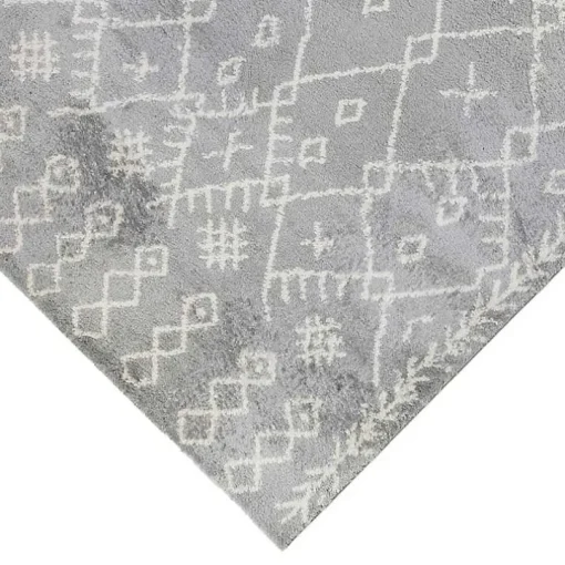 Gray Geometric Area Rug, 5x8