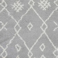 Gray Geometric Area Rug, 5x8