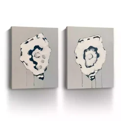 Gray Oysters Canvas Art Prints, Set of 2