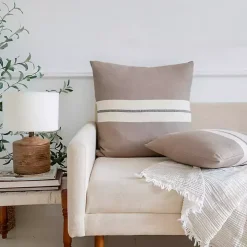 Gray Single Stripe Pillow
