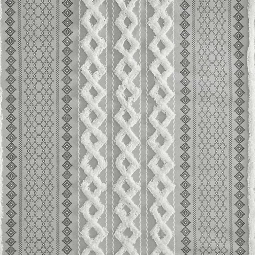 Gray Textured Chenille Shower Curtain