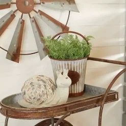 Gray Textured Snail Statue
