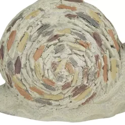 Gray Textured Snail Statue