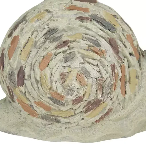 Gray Textured Snail Statue