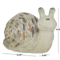 Gray Textured Snail Statue