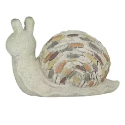 Gray Textured Snail Statue