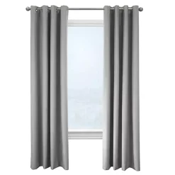 Gray Thatched Blackout Curtain Panel, 63 in.