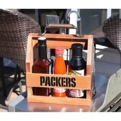 Green Bay Packers Wooden Condiment Caddy