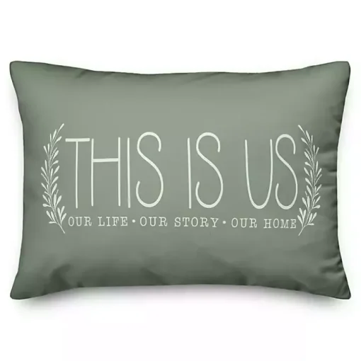 Green This Is Us Pillow