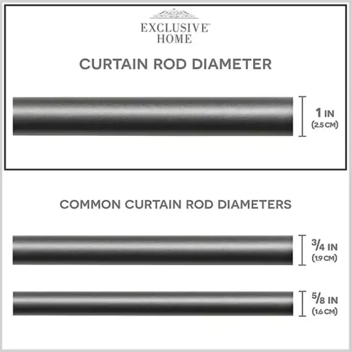Gunmetal Hyde Wrap Around Curtain Rod, 120 in.