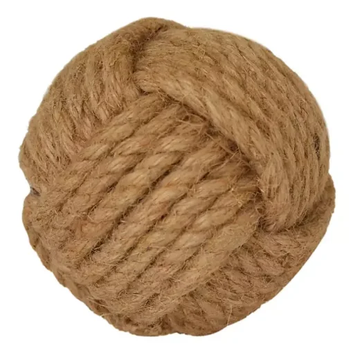 Handmade Jute Rope Orbs, Set of 4