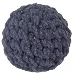 Handmade Navy Blue Jute Rope Orbs, Set of 4