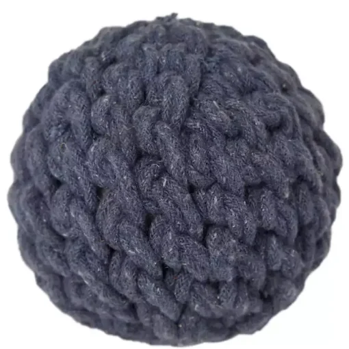 Handmade Navy Blue Jute Rope Orbs, Set of 4
