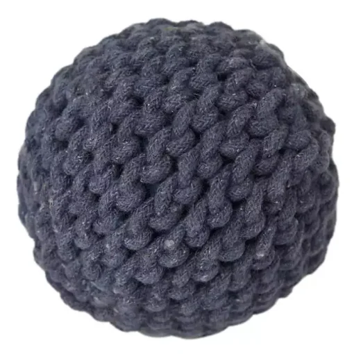 Handmade Navy Blue Jute Rope Orbs, Set of 4
