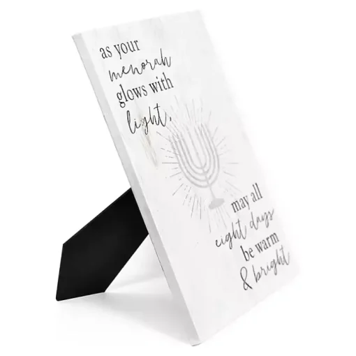 Hanukkah Menorah Easel Back Canvas Art Print