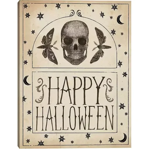 Happy Halloween Macabre Canvas Art Print