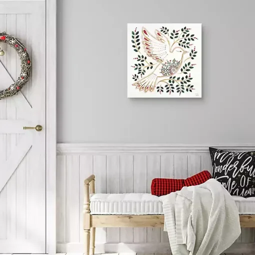 Holiday Dove Canvas Art Print