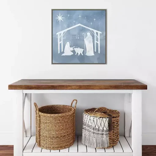 Holy Family Star Stable Framed Canvas Art Print