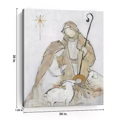 Holy Night Family Canvas Art Print