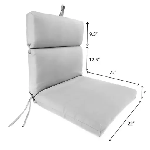Indigo Canvas French Edge Outdoor Chair Cushion