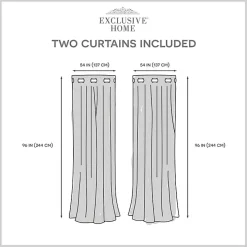 Indigo Floral 2-pc. Curtain Panel Set, 96 in.