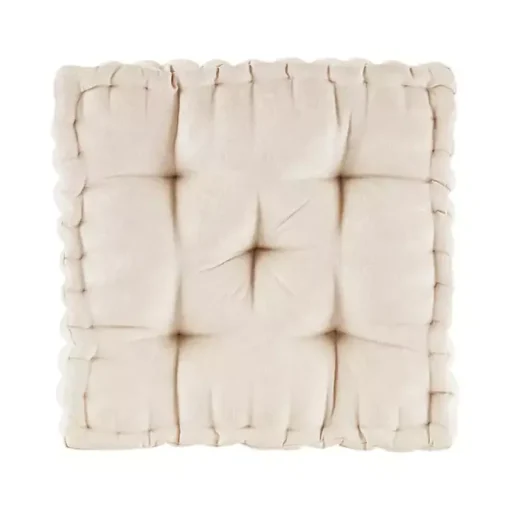 Ivory Chenille Floor Cushion