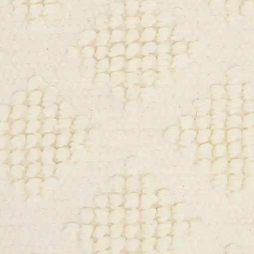Ivory Woven Diamond Pillow