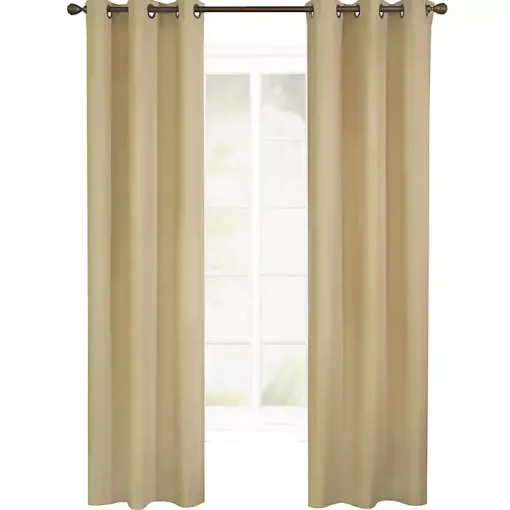 Khaki Room Darkening Curtain Panel Set, 95 in.