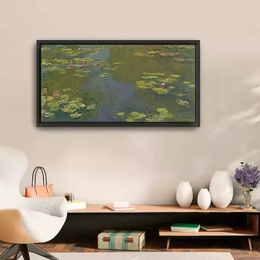Le Bassin Aux Nympheas Framed Canvas Art Print