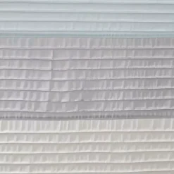 Light Blue Colorblock Silky Shower Curtain