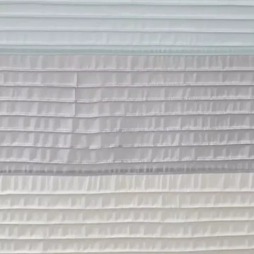 Light Blue Colorblock Silky Shower Curtain