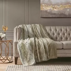 Light Brown Faux Fur Oversized Throw Blanket
