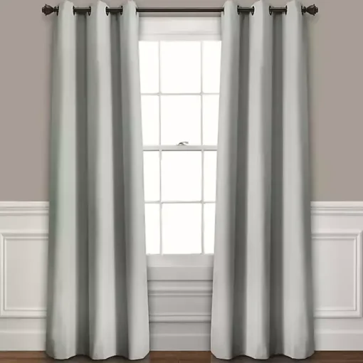 Light Gray Blackout Curtain Panel Set, 108 in.