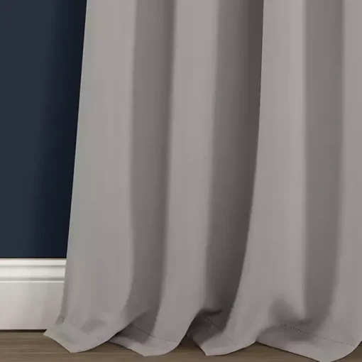 Light Gray Knotted Curtain Panel Set, 84 in.