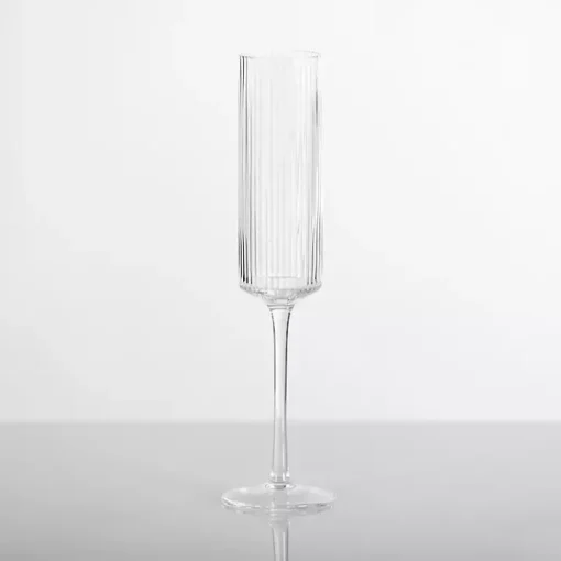 Linear Ribbed Champagne Flute