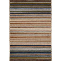 Linear Seaside Outdoor Area Rug, 9x12