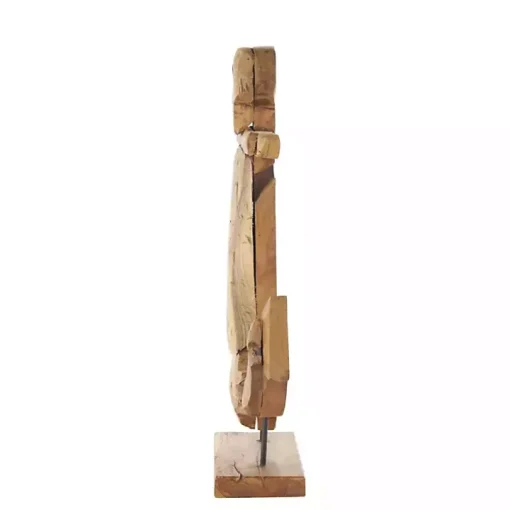 Live Edge Teak Wood Anchor Statue