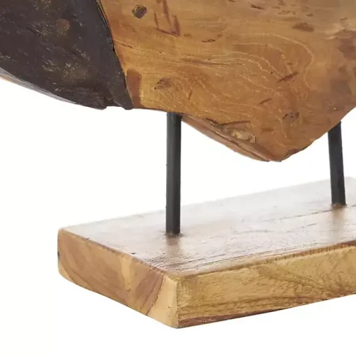 Live Edge Teak Wood Anchor Statue