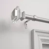 Matte Silver Adjustable Prism Curtain Rod, 72 in.