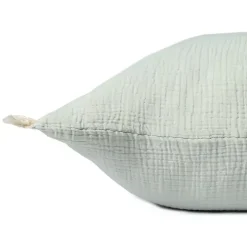 Mint Gauze Organic Fringe Throw Pillow