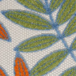 Multicolor Botanical Outdoor Area Rug, 6x9