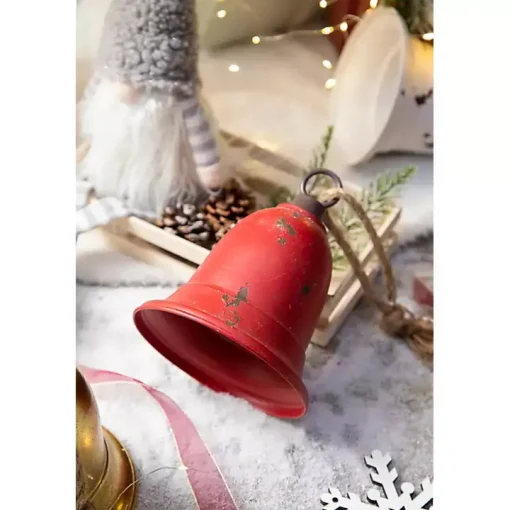 Multicolor Metal Christmas Bells, Set of 3
