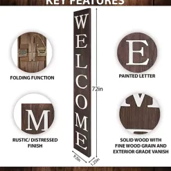 Natural Foldable Welcome Porch Board