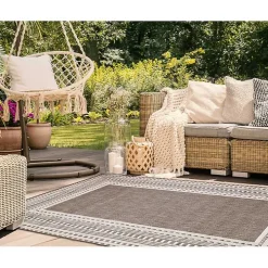 Natural Linear Macy Indoor/Outdoor Area Rug, 4x7